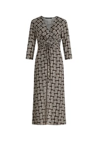 BETTY BARCLAY - Midikleid mit Raffung - Weiß/Schwarz