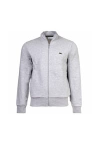 LACOSTE - Herren Sweatjacke mit Stehkragen - Zipper, aufgerautes Fleece, Baumwoll-Mix - Blau