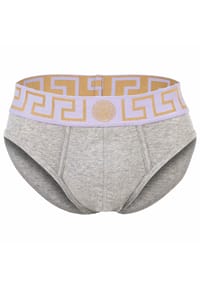 VERSACE - Herren Slip - TOPEKA, Stretch Cotton, einfarbig - Hellgrau