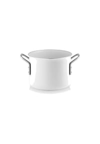 eva solo - White Line Topf, Aluminium, Edelstahl, Keramik Beschichtung, White, 1.8 L - Silberfarben