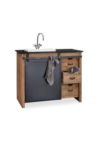 LOBERON - Waschtisch Taylors Island braun/schwarz - braun/schwarz