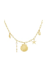 Adelia's - Halskette mit maritimen Anhängern 39,5 cm + 5 cm - goldfarben