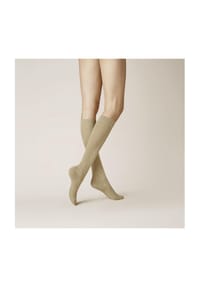 KUNERT - Liz Baumwoll-Kniestrümpfe, blickdicht, für Damen - 0010 WHITE