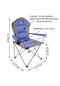 VCM. 2er Set Deluxe Campingstuhl Angelstuhl | blau grau | gepolstert | klappbar | Armlehne mit Getränkehalter | Maße L 57cm x B 90cm x H 110 cm Bild 11