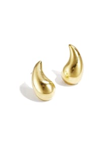 Adelia's - Ohrringe Ohrstecker in Tropfenform aus Edelstahl - goldfarben