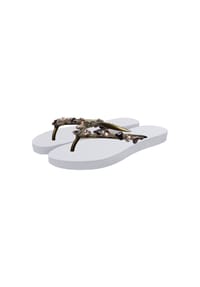 uzurii - Flip Flops Heart Bronze - army green