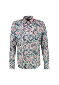 LERROS - Langarmhemd mit floralem Alloverprint - WHITE