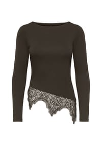 ONLY® - Langarmshirt, Spitze, für Damen - 177911 BLACK
