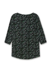 sheego - 3/4-Arm-Shirt - schwarz-gemustert
