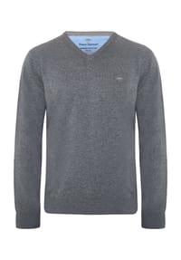 FYNCH-HATTON® - Pullover, V-Ausschnitt, Logo-Stickerei, für Herren - 998 CHARCOAL