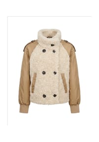 BLONDE NO.8 - Jacke LONDON im Materialmix - BROWN DTM