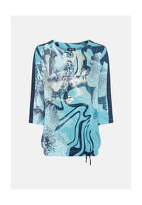 olsen - Shirt mit Panneaux-Print - Ink Blue