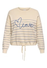 ONLY CARMAKOMA - Strickpullover Sign, Rippbündchen, für Damen - 180083001 BIRCH
