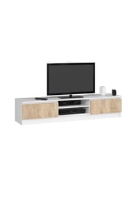 Akord - TV-Lowboard K160 mit 2 Türen und 4 Einlegeböden - artisan-eiche