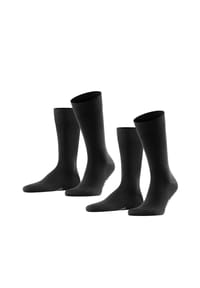 FALKE - Happy Socken, 2er-Pack, hautschmeichelnd, für Herren - ANTHRAZIT MELANGE