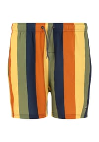 CRUZ - Badeshorts Pieter aus leichtem und atmungsaktivem Material - Print 3634 Yellow Stripe
