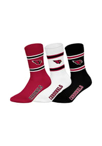 Tradecon - Unisex Socken, 3er Pack - NFL Teams, 3Pack Crew Socks, Football, Logo, Baumwollmischung - Arizona Cardinals