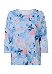 SIEH AN! - 3/4-Arm-Shirt - himmelblau-flamingo-bedruckt
