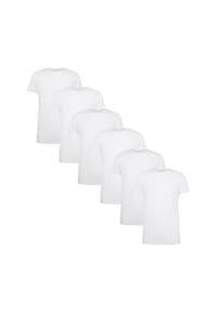 Bamboo basics© - Herren T-Shirt RUBEN, 6er Pack - Unterhemd, Rundhals, Single Jersey - Schwarz