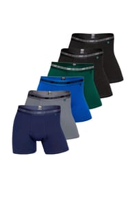 jbs - Herren Boxer Shorts, 6er Pack - Pants, atmungsaktiv, Bambus Viskose, Stretch - Schwarz/Grün/Blau/Grau