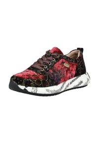 LAURA VITA® - Leder/Textil Sneaker - Rot/Schwarz