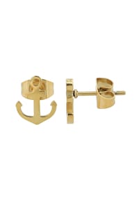 Adelia's - Adelia's Unisex Ohrstecker aus Edelstahl mit Anker - silber