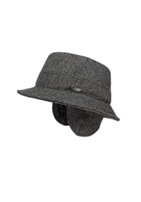CAPO - Hut, Fischgrat, Futter variable Ohrenklappen, Futter - anthracite