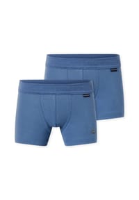 SCHIESSER - Fine Rib Pants, 2er-Pack, Bio-Baumwolle, für Kinder - 909 WHITE/BLUE
