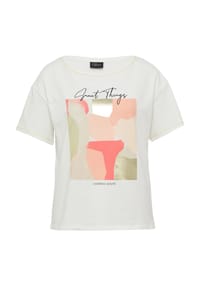 s.Oliver BLACK LABEL - T-Shirt, U-Boot-Ausschnitt, für Damen - 02D0 WHITE