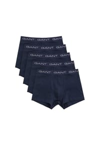 GANT - Herren Boxershorts, 5er Pack - Core Trunk 5-Pack, Cotton Stretch, einfarbig - Dunkelblau