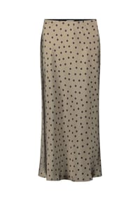 Vera Mont - Satinrock mit Print - Khaki/Schwarz