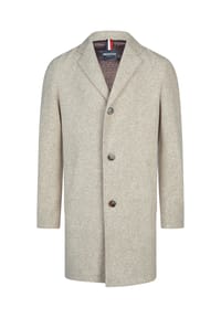HECHTER PARIS - Mantel Casual mit Reverskragen und Knopfverschluss - Helles Khaki