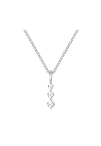 Luluandjane - Kette mit Anhänger Zirkonia weiß - silber