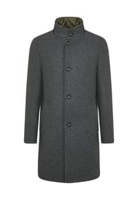 DIGEL - Modern Fit Wollmantel Delray in Graphit - Graphit