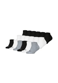 PUMA® - Kinder Sneakersocken 18er Pack - Plain Sneaker ECOM 18P, Logo, einfarbig - Schwarz