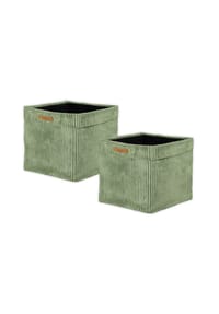  Lycce - Faltbare Aufbewahrungsbox, 2er Set - Cord, passend für Kallax Regal, abnehmbarer Bezug, robust, formstabil - Altrosa