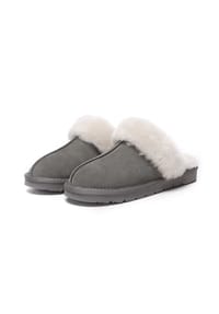 EVERAU® - Damen Leder Hausschuhe Raven - CARIBOU