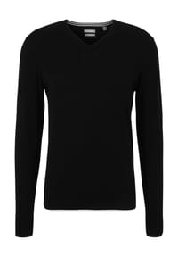 GALERIA essentials - Pullover, V-Ausschnitt, Baumwolle, für Herren - 05 SCHWARZ