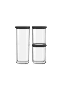 MEPAL Vorratsdosen Modula 3er Set - MODULA - schwarz