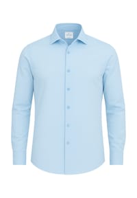 Vercate - Bügelfrei Businesshemd, Bambus, Slim Fit, Langarm, für Herren - hellblau