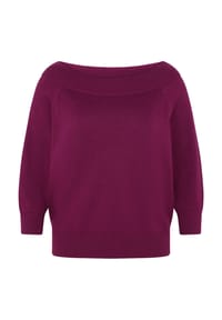 zero - Strickpullover mit Carmenausschnitt - Black Beauty