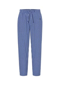 El Búho NOCTURNO® - Herren-Schlafanzughose, lang, Popeline-Stoff, kariert - blau