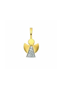 Adelia's - Adelia's Damen Engelanhänger 333 Gold ( 8K ) mit Zirkonia – Goldanhänger Engel - silber