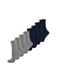 nur die - Basicsocken Classic Komfortbund - maritim, hellgraumelange