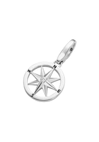 GIORGIO MARTELLO MILANO - Charm Kompass mit Zirkonia, Silber 925 - weiß