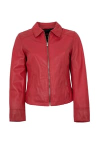 JILANI - Damen Lederjacke Lammnappa hellrot - hellrot