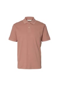 SELECTED - Poloshirt Slhcole Rib, Baumwolle, für Herren - 183645 AQUA GRAY