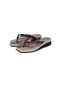 uzurii - Flip Flops Beach Cocktail Girl Mid Heel Black - black