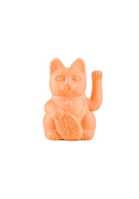 DONKEY - Winkekatze Lucky Cat Maneki Neko, Peach, 15 cm - Black
