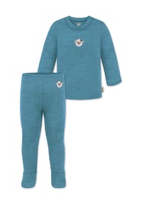 normani® - Baby Merino Set Wollpullover und Unterhose - Anthrazit